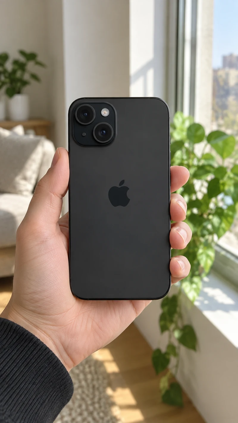 Apple iPhone 15, ilustração da parte traseira