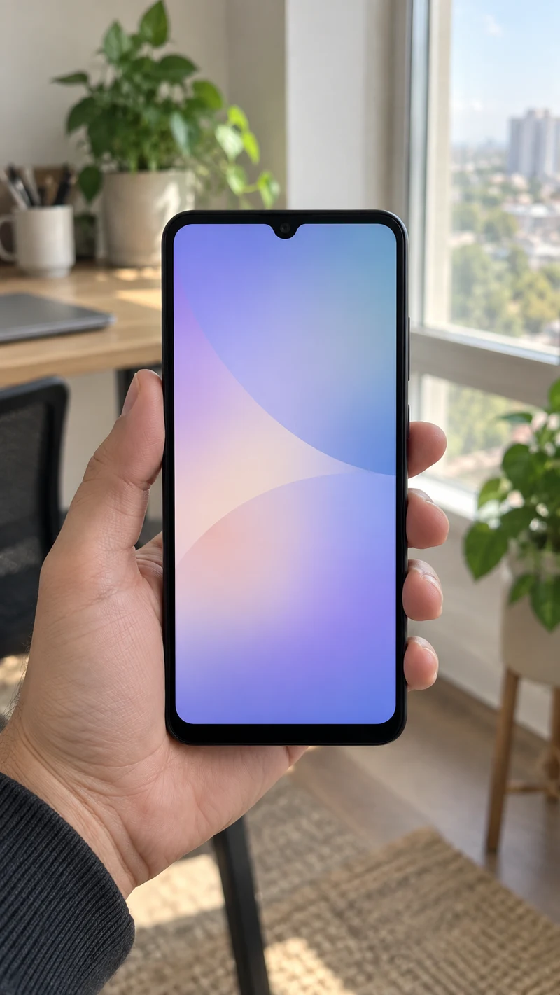 Samsung Galaxy A07 4G, ilustração da parte frontal