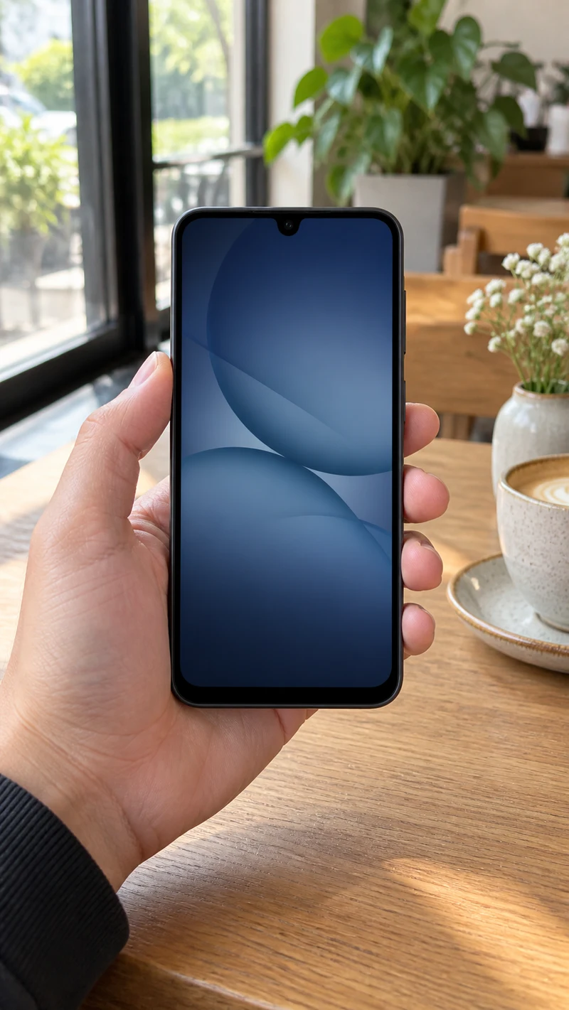Samsung Galaxy A17 4G, ilustração da parte frontal
