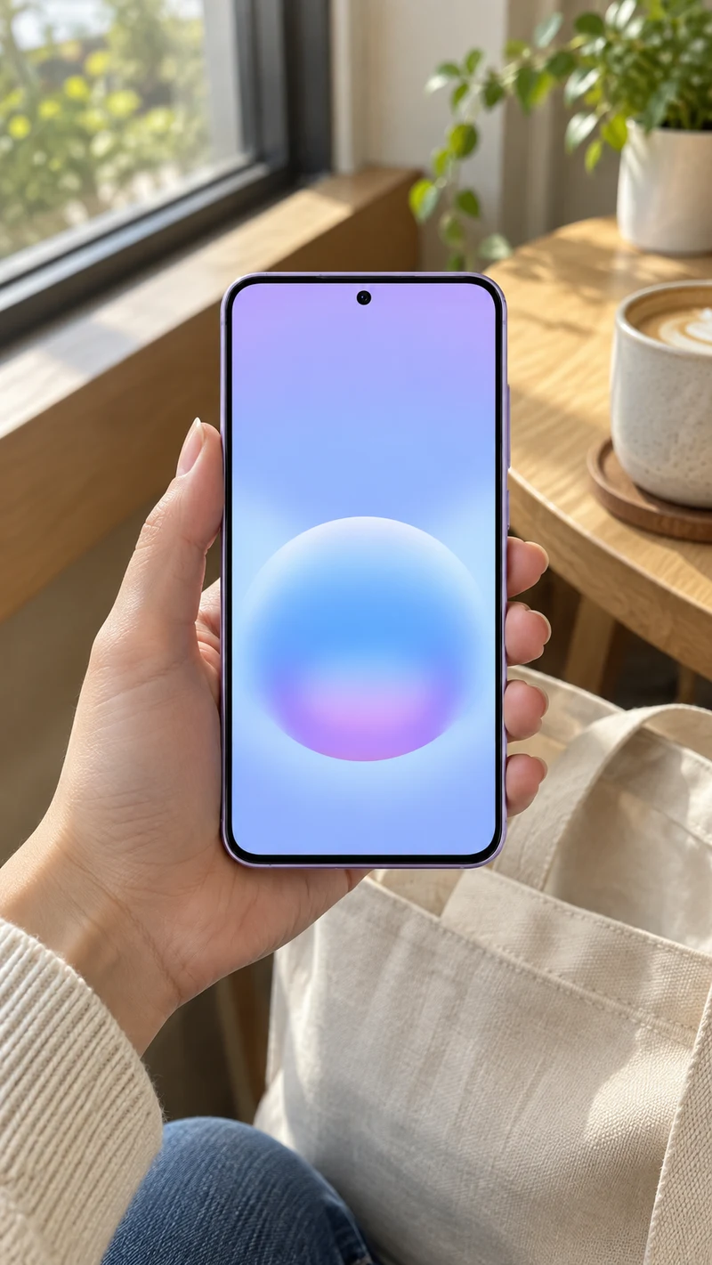 Samsung Galaxy A57 5G, ilustração da parte frontal